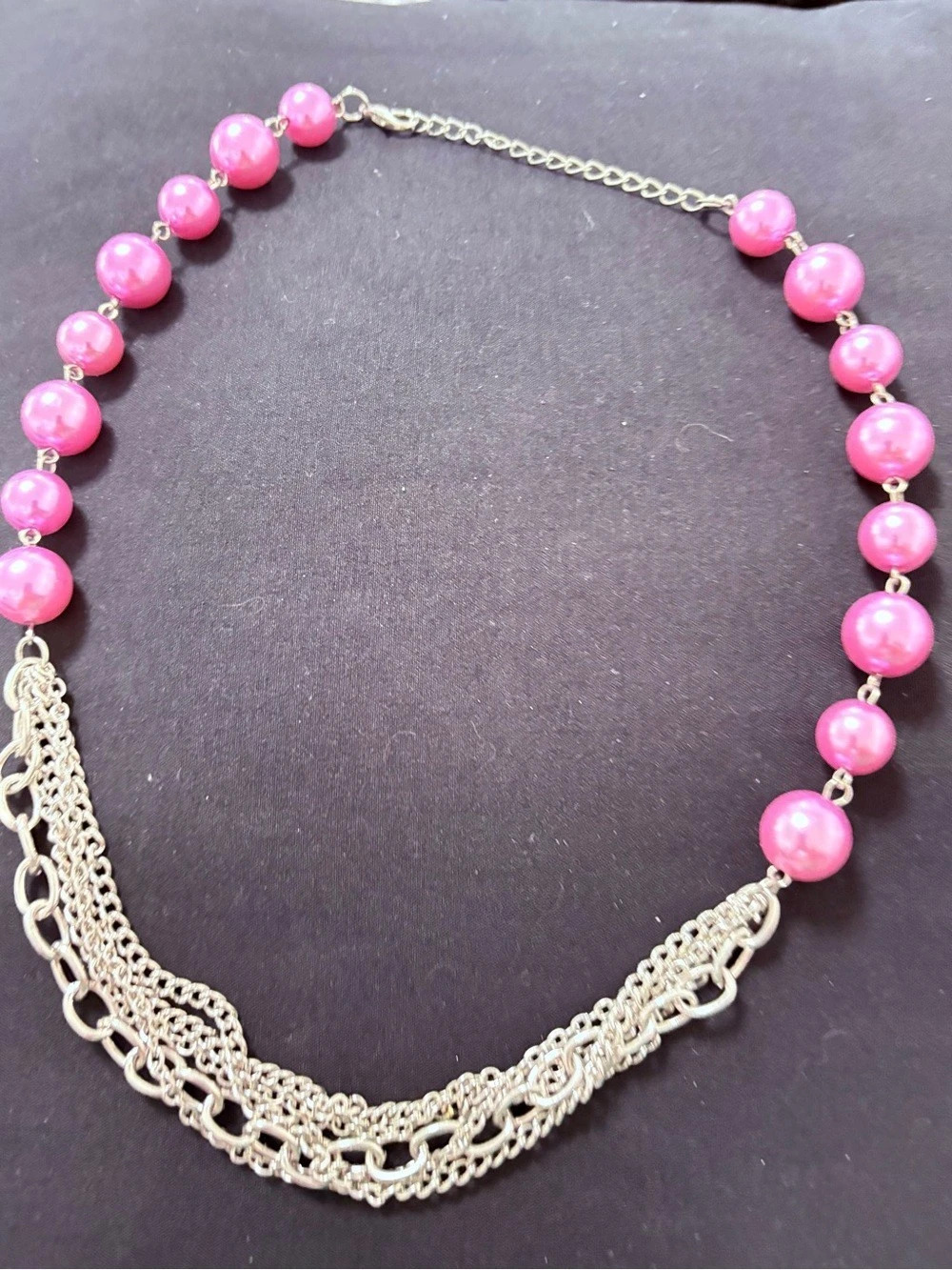 PinkiBeaded Layered Chain Necklace Like New
